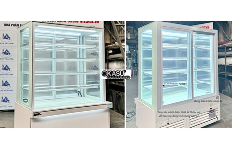 tu banh kem kinh vuong 5 tang snow village gb-300-4l.z5 1m2 hinh 2