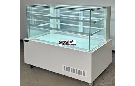 tu banh kem kinh vuong khong vien 3 tang snow village dg-1800 1m8 hinh 2