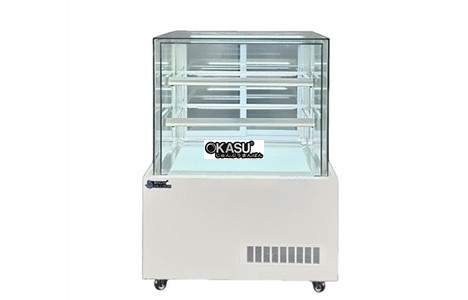 tu banh kem kinh vuong khong vien 3 tang snow village dg-900 0.9m hinh 2