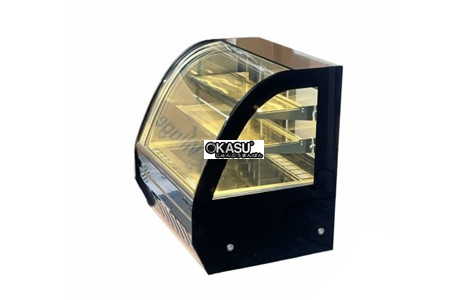 tu mat trung bay banh kem mini kinh cong snow village gb-100 0.7m hinh 2