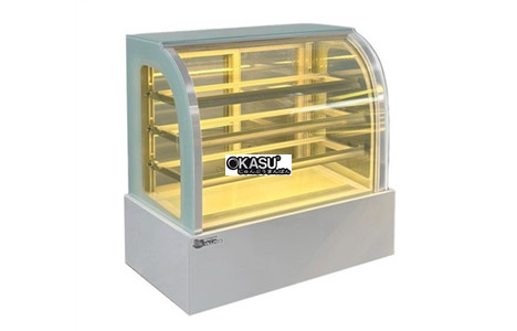 tu banh kem mini de ban kinh cong 4 tang snow village gb-120.z4 0.9m hinh 2