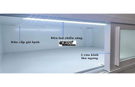 tu banh kem kinh vuong 1 tang snow village gb-250-4l-z1 0.9m  hinh 4