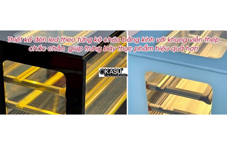 tu banh kem de ban kinh vuong snow village gb-1200v 1m2 hinh 3