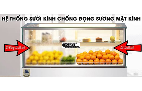 tu banh kem de ban kinh vuong snow village gb-1200v 1m2 hinh 2