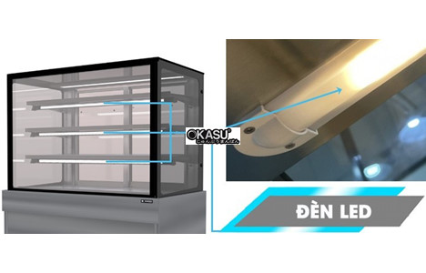 tu banh kem kinh vuong 4 tang sanden intercool sks-1207z 1m2 hinh 3