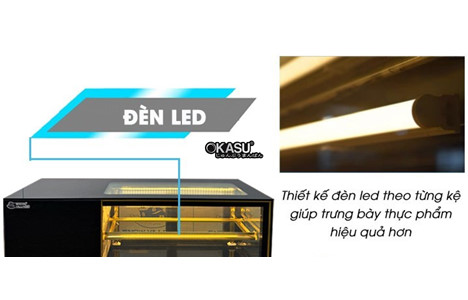 tu mat trung bay sushi kinh vuong snow village ss-1.5v 1m5 hinh 3