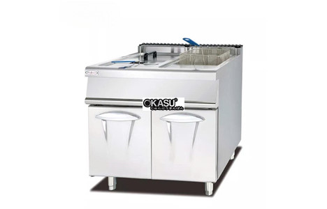 bep chien nhung dung gas 2 ngan 28l kolner gf-785 hinh 2