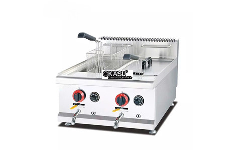 bep chien nhung dung gas 2 ngan kolner gf-585 hinh 2