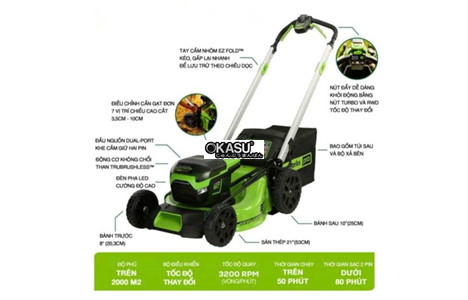 may cat co day tay dung pin greenworks pro mo60l424 (60v) hinh 3