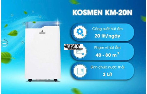 may hut am kosmen km-20n cong suat 20 lit/ngay hinh 4