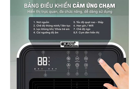 may hut am fujihaia dh25w cong suat 25 lit/ngay, co ket noi wifi hinh 8
