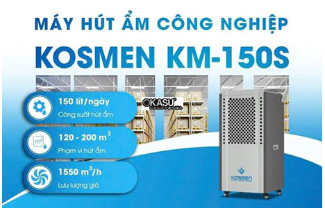 may hut am cong nghiep kosmen km-150s cong suat 150 lit/ngay hinh 2