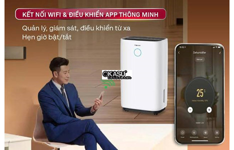 may hut am fujihome dh25w-hepa (25lit/ngay) ket noi wifi, mang hepa hinh 5
