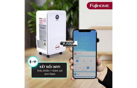 may hut am fujihome dh16w cong suat 16 lit/ngay, ket noi wifi hinh 4