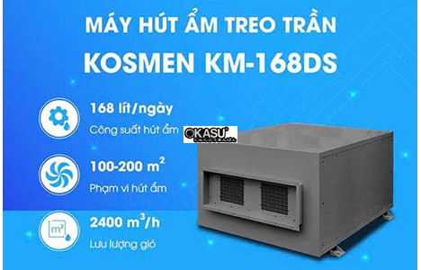 may hut am treo tran kosmen km-168ds cong suat 168 lit/ngay hinh 3