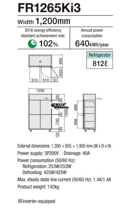 tu mat 4 canh fujimak fr1265ki3 (nhat ban) hinh 0