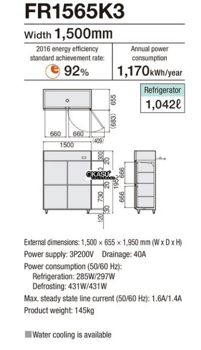 tu mat 4 canh fujimak fr1565k3 (nhat ban) hinh 0