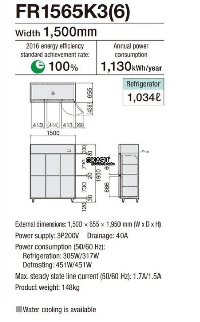 tu mat 6 canh fujimak fr1565k3 (nhat ban) hinh 0