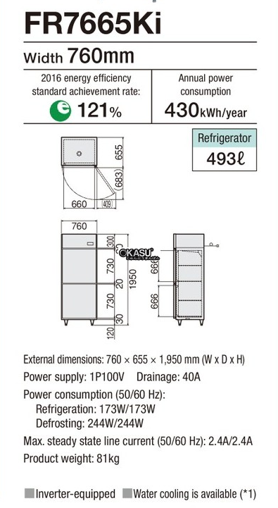 tu mat 2 canh fujimak fr7665ki (nhat ban) hinh 0