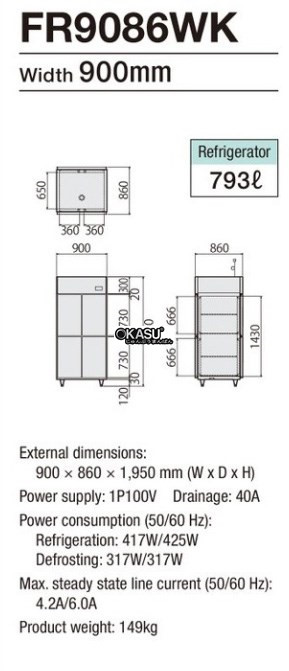 tu mat 4 canh fujimak fr9086wk hinh 0