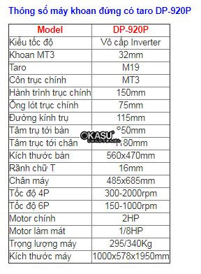 may khoan dung co ta ro dp-920p hinh 0