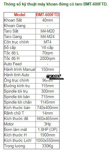 may khoan dung co taro bmt-600ftd hinh 0