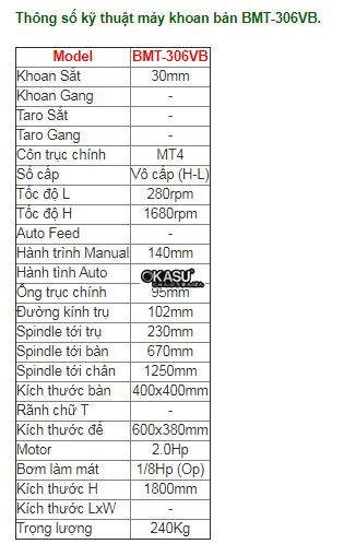 may khoan dung bmt-306vb hinh 0