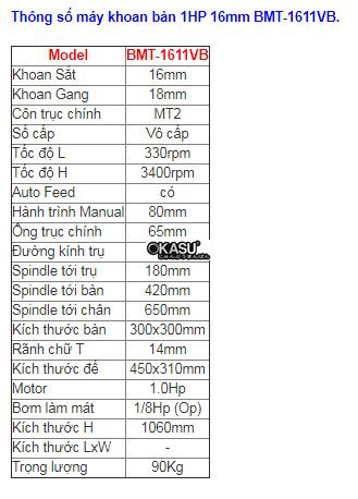 may khoan ban 1hp 16mm bmt-1611vb hinh 0