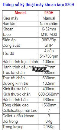 may khoan dung 2hp taro m30 930h hinh 0