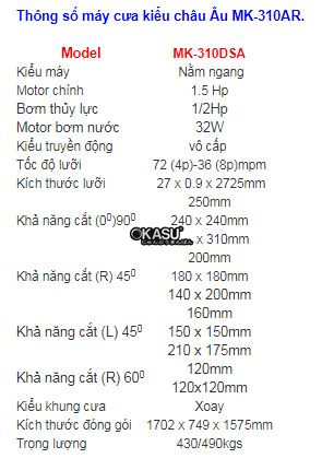 may cua ngang kieu chau au mk-310ar hinh 0