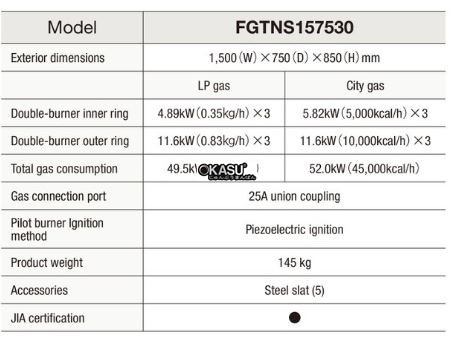 bep gas fujimark fgtns157530 hinh 0