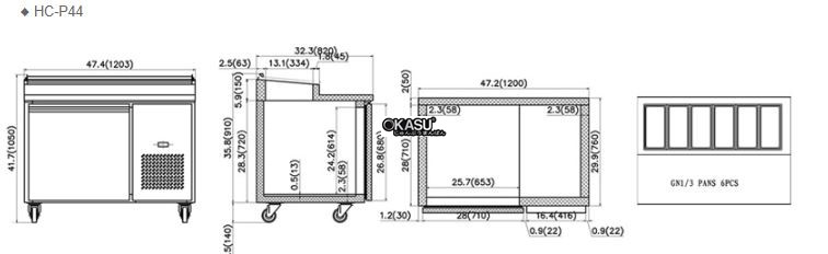 ban mat chuan bi pizza firscool hc-p44 hinh 1