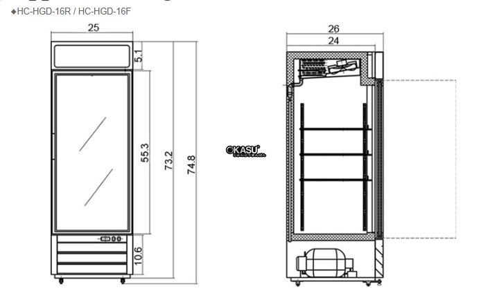 tu mat 1 canh kinh cua keo firscool hc-hgd-16r hinh 1