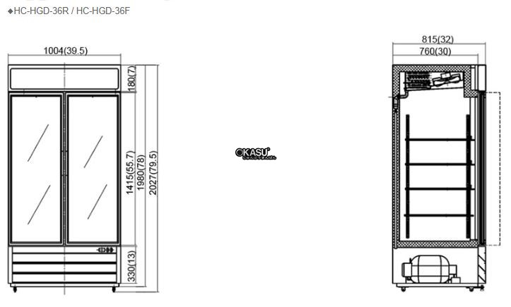 tu mat 2 canh kinh cua keo firscool hc-hgd-36r hinh 1