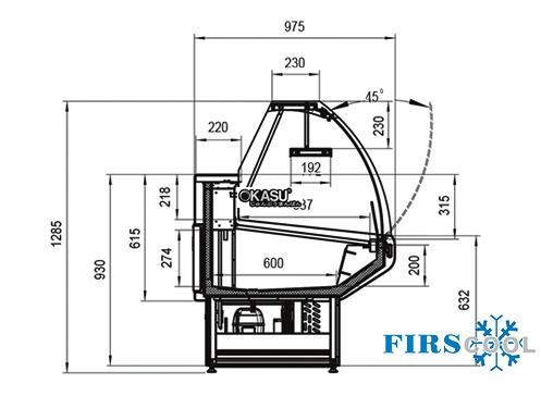 tu mat trung bay sieu thi firscool g-nss1200 hinh 1