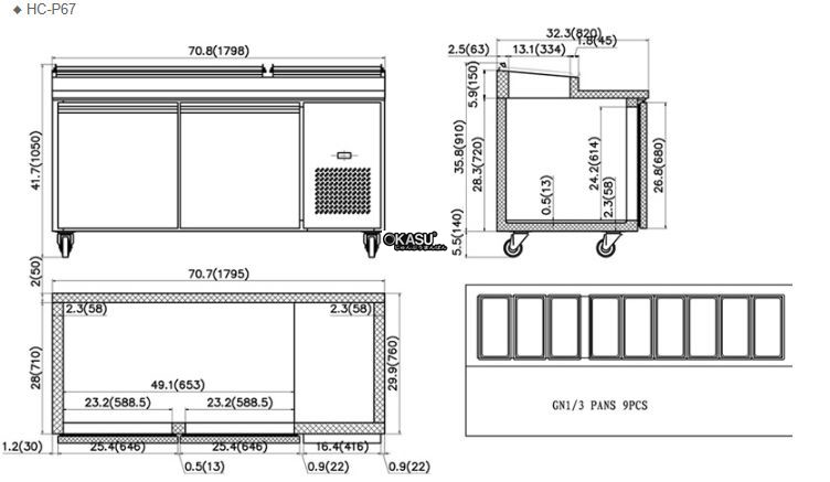 ban mat chuan bi pizza firscool hc-p67 hinh 1