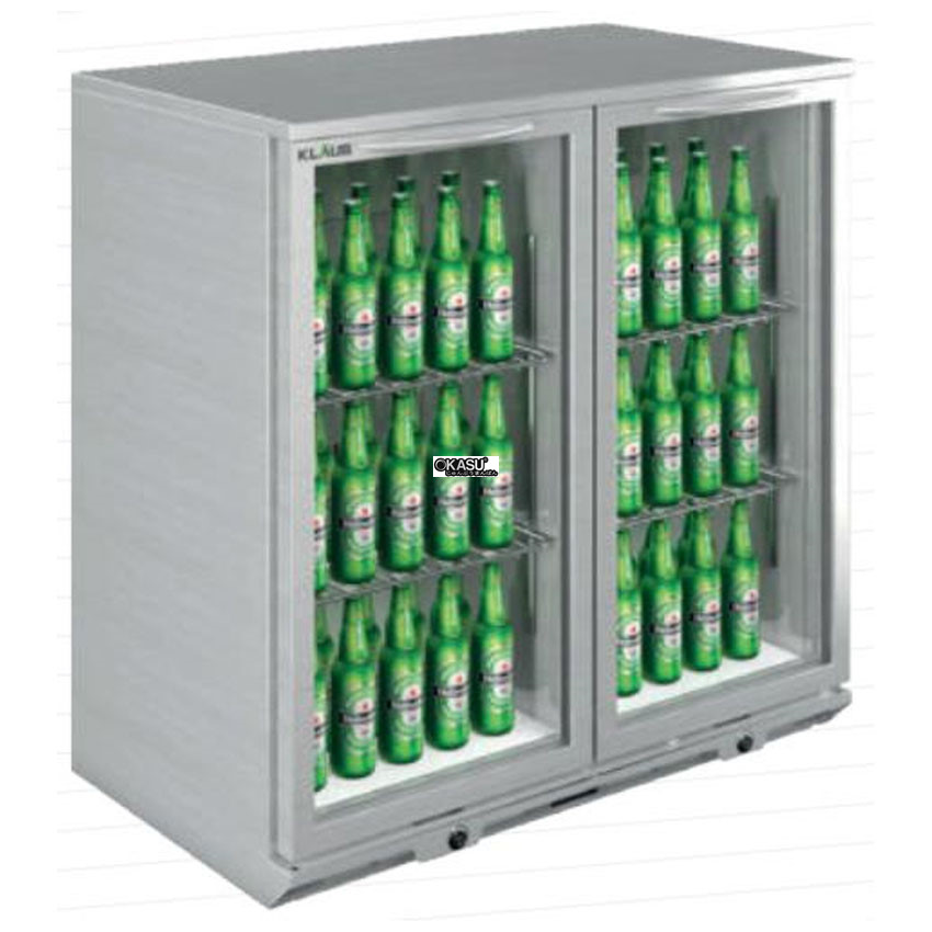 tu mat quay bar 2 canh kinh klaus kbc2 hinh 0