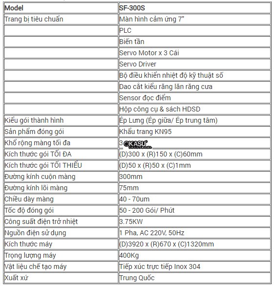 may dong goi khau trang kn95 tu dong sf-300s hinh 0