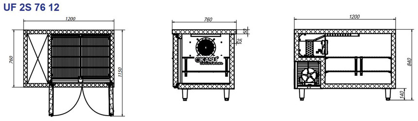 ban dong inox 2 cua turbocool 300 lit uf 2s 76 12 hinh 0