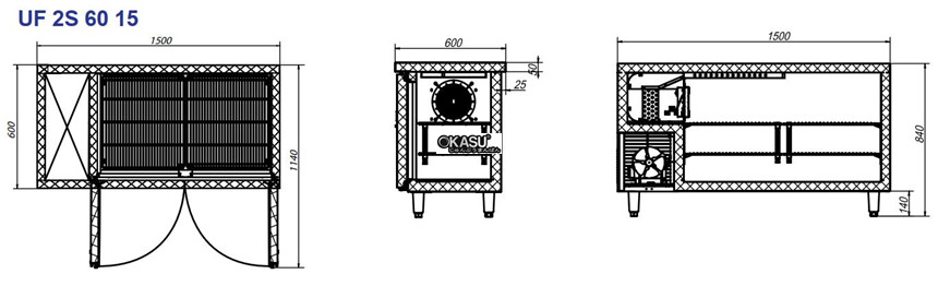 ban dong inox 2 cua turbocool 300 lit uf 2s 60 15 hinh 0