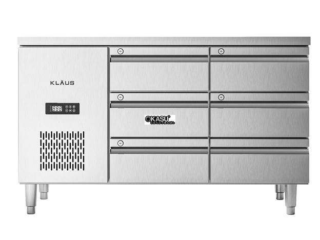 ban mat inox 6 ngan keo klaus kdc-1.1-2w hinh 0