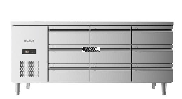 ban mat inox 9 ngan keo klaus kdc-1.1-3w hinh 0