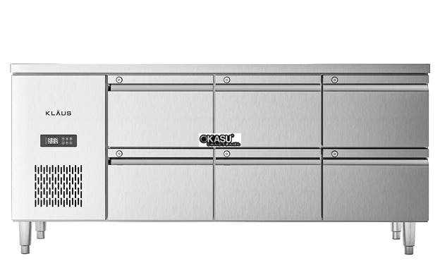 ban mat inox 6 ngan keo klaus kdc-1.1-3n hinh 0