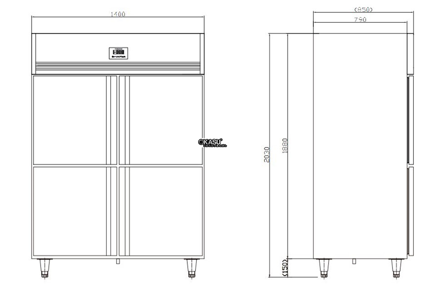 tu dong 4 canh inox kolner nkd1.0l4 (lanh truc tiep) hinh 0