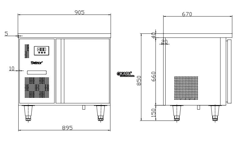 ban mat 1 canh inox kolner bn10-xl1 (lam lanh quat gio) hinh 0