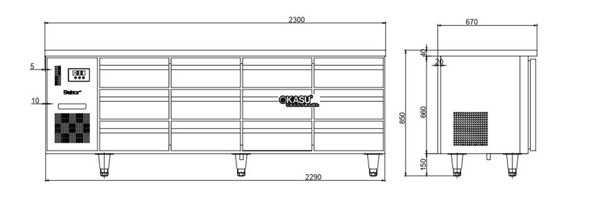 ban mat 12 ngan keo inox kolner bn23-xd12 (lam lanh quat gio) hinh 0