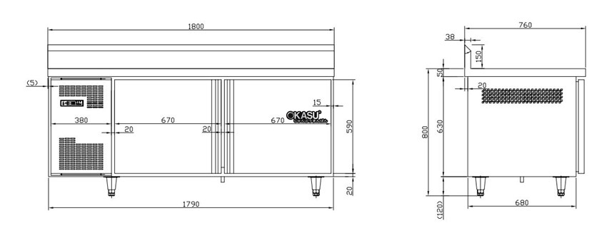 ban mat 2 canh kolner tc0.4l2b (lanh truc tiep, co tua lung) hinh 0