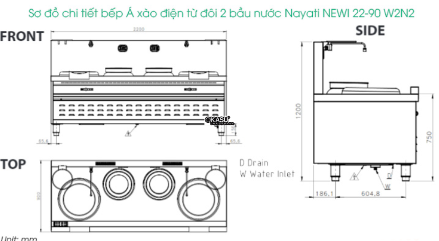 bep a xao dien tu doi 2 bau nuoc nayati newi 22-90 w2n2 hinh 2