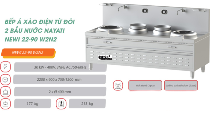 bep a xao dien tu doi 2 bau nuoc nayati newi 22-90 w2n2 hinh 0