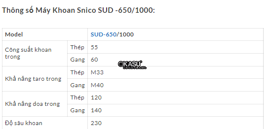 may khoan snico sud -650/1000 hinh 0